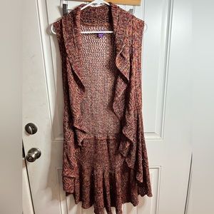 Multi colored long cardigan